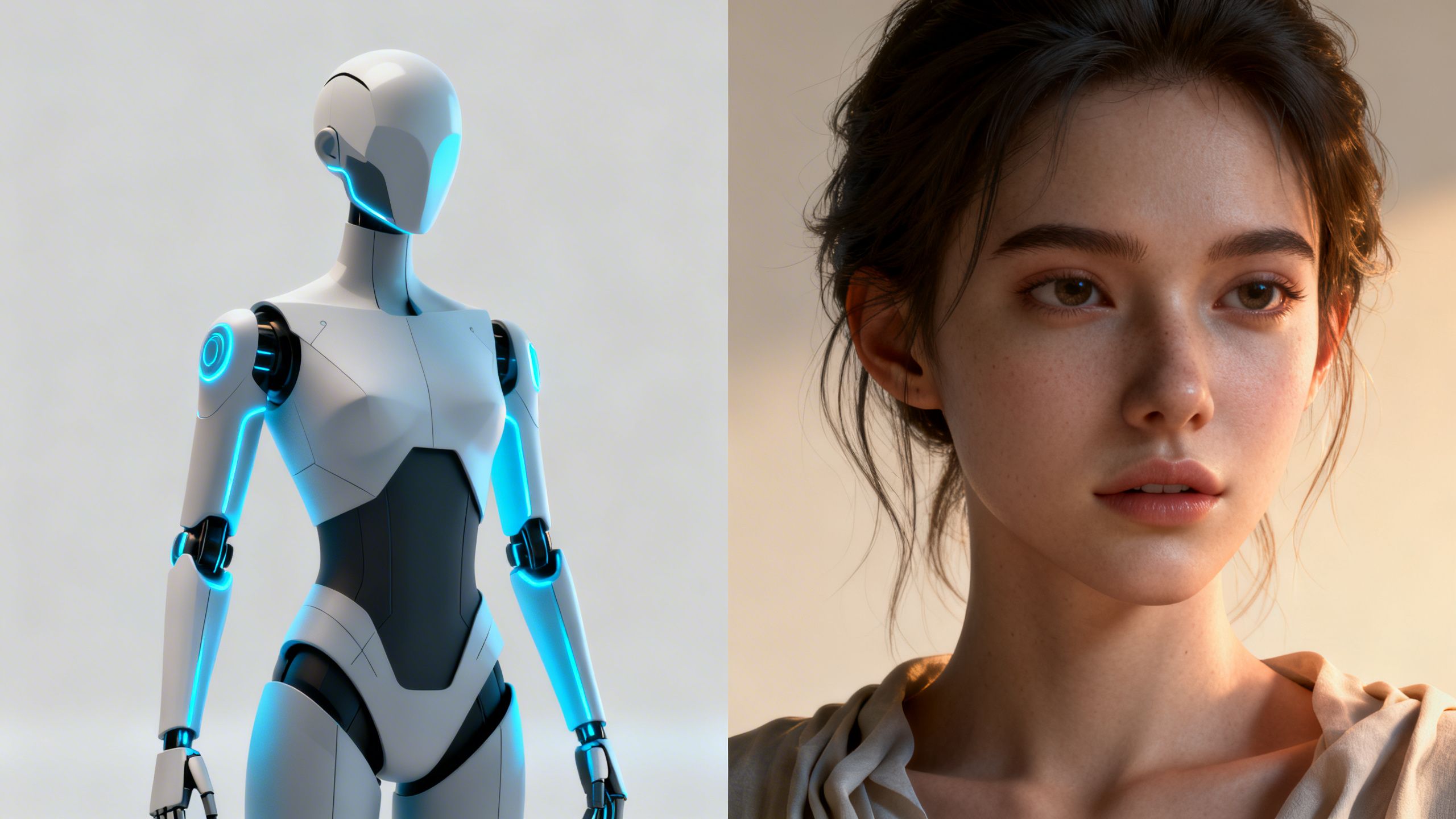 AI and CGI characters side by side for comparison.